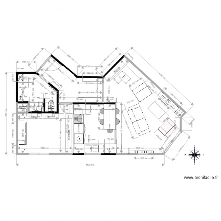 APPART plan cote. Plan de 0 pièce et 0 m2