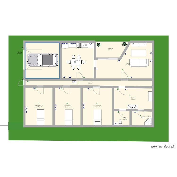 construction eval 2 pro sn fait par Vectron12345. Plan de 11 pièces et 135 m2