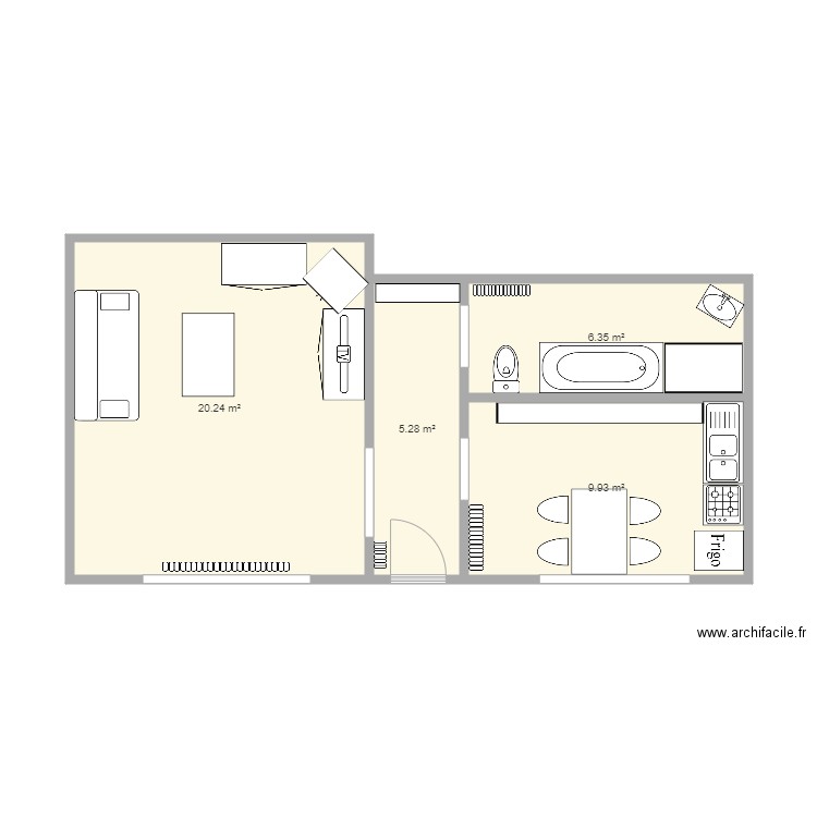 Appartement Maman 2. Plan de 0 pièce et 0 m2