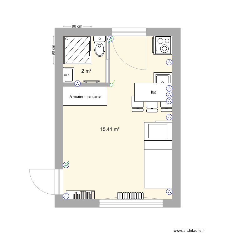 Studio RdJ v2. Plan de 0 pièce et 0 m2