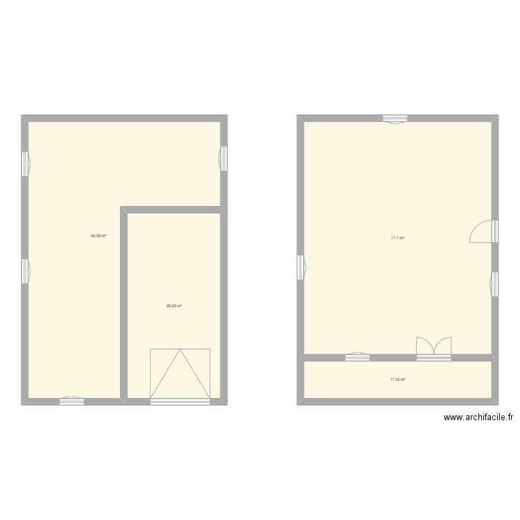 CHATEL. Plan de 4 pièces et 166 m2