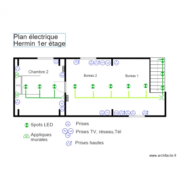 plan elect hermin etage. Plan de 0 pièce et 0 m2