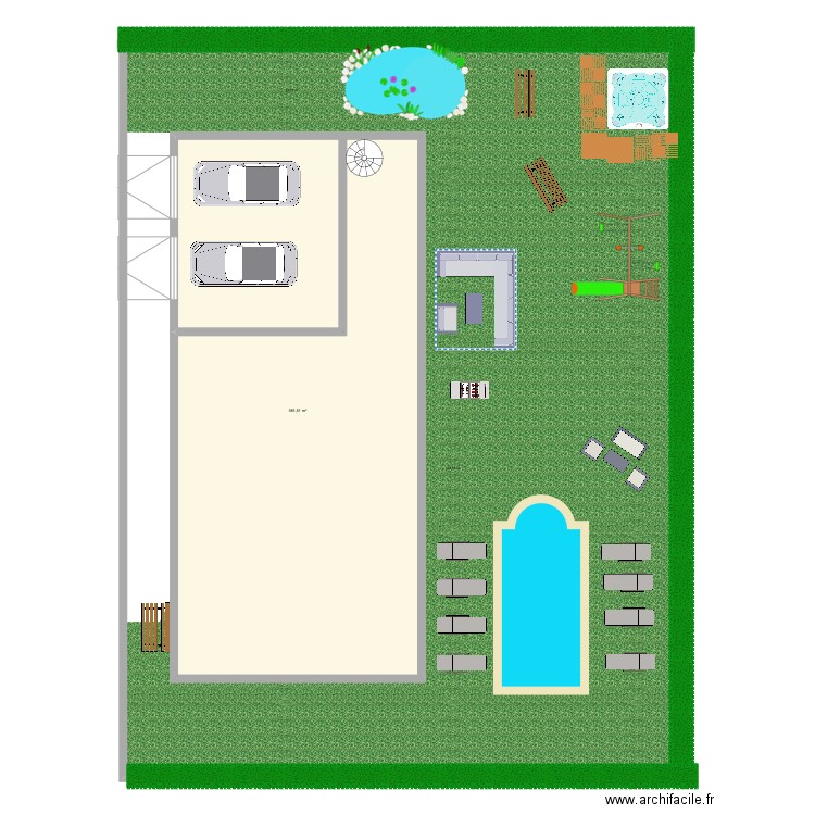 Garage maison 1 . Plan de 1 pièce et 186 m2
