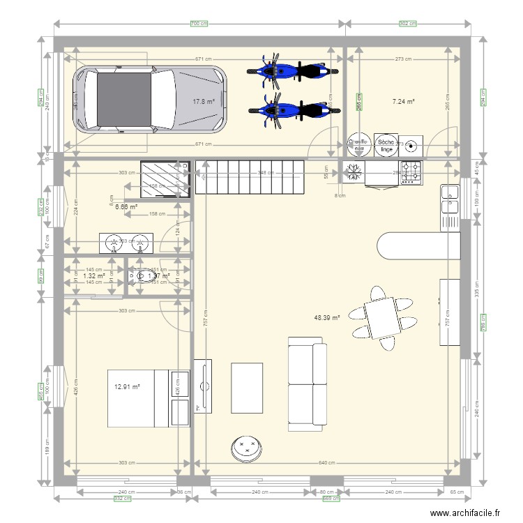 maison principale plan étage. Plan de 0 pièce et 0 m2