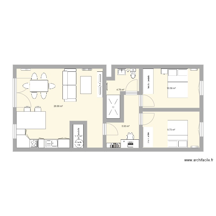 après. Plan de 0 pièce et 0 m2