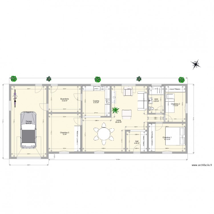 Dorinne Les Fuaux. Plan de 0 pièce et 0 m2