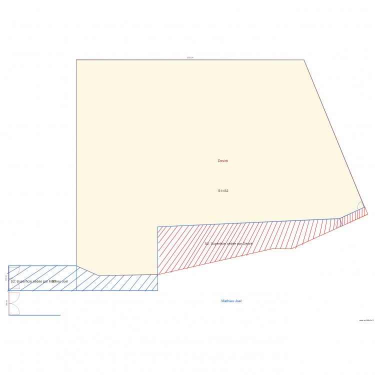 parcelle Ruragaragaza passage option2. Plan de 1 pièce et 928 m2