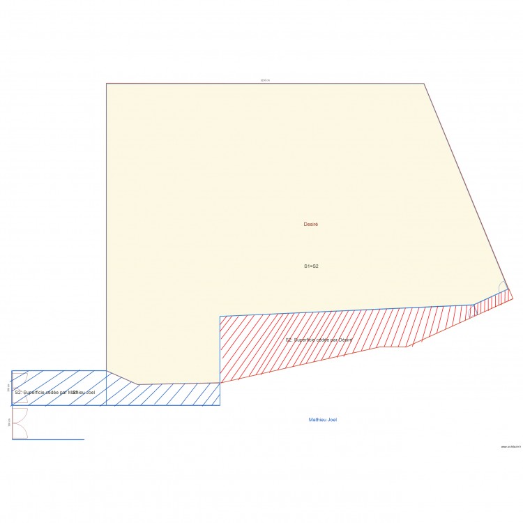 parcelle Ruragaragaza passage option2. Plan de 0 pièce et 0 m2