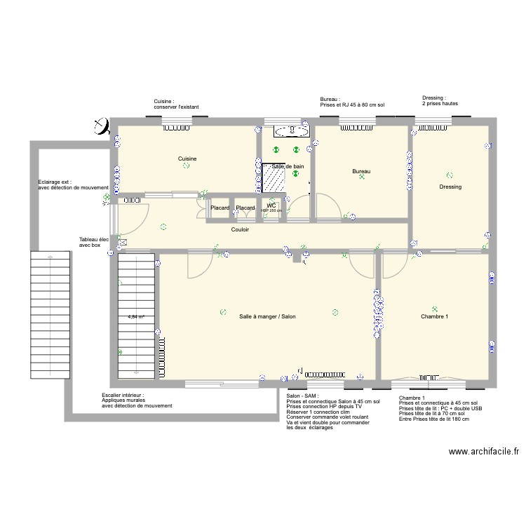 Maison 1er Rénov Elec. Plan de 0 pièce et 0 m2