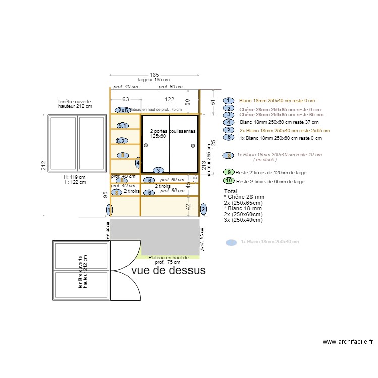 Armoire chambre 06. Plan de 0 pièce et 0 m2