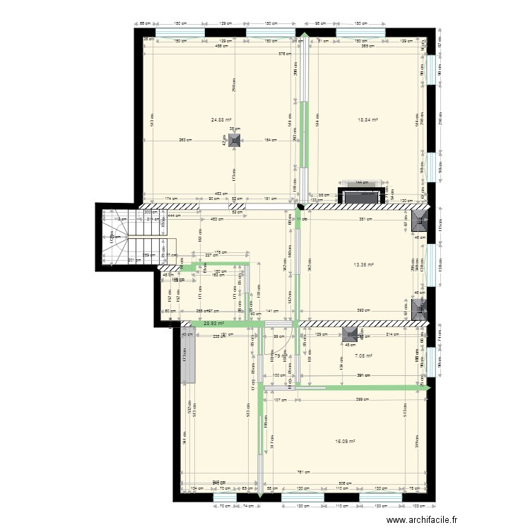 Plan projet toutes cotes. Plan de 0 pièce et 0 m2