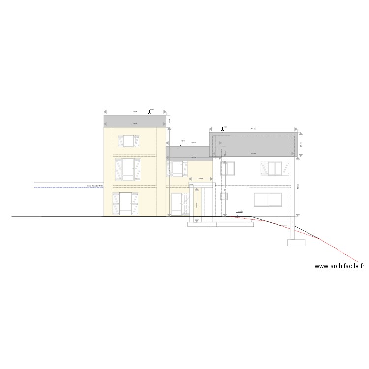 colombani élévation côté chalet. Plan de 0 pièce et 0 m2