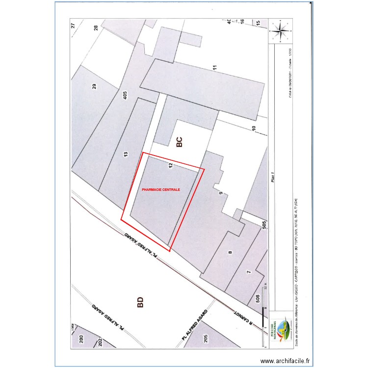 PLAN DE MASSE. Plan de 0 pièce et 0 m2