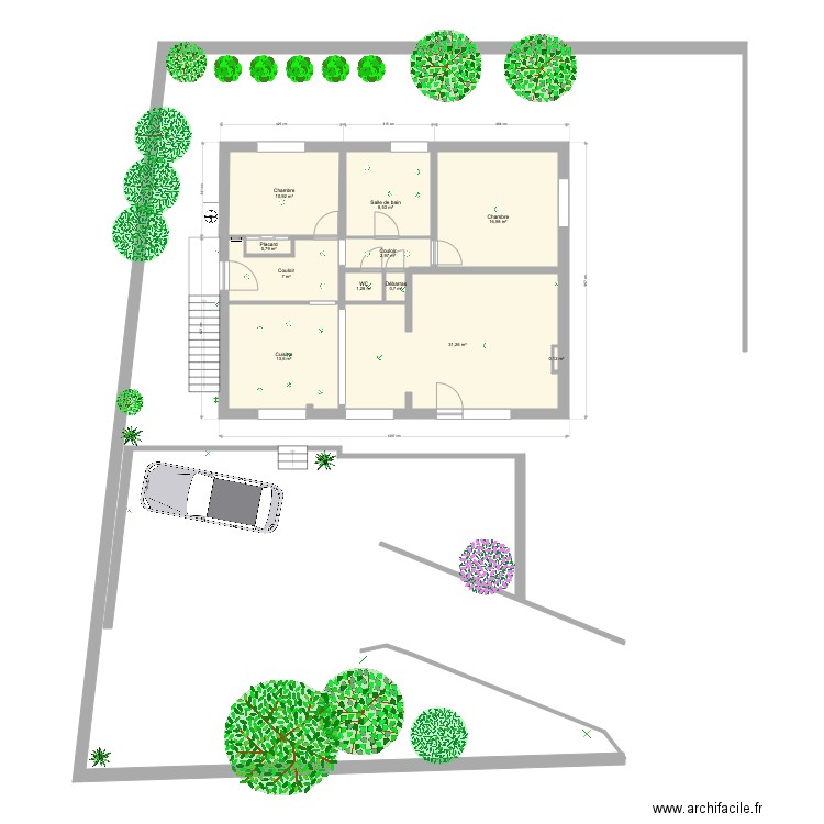 Appart étage Huy. Plan de 11 pièces et 94 m2