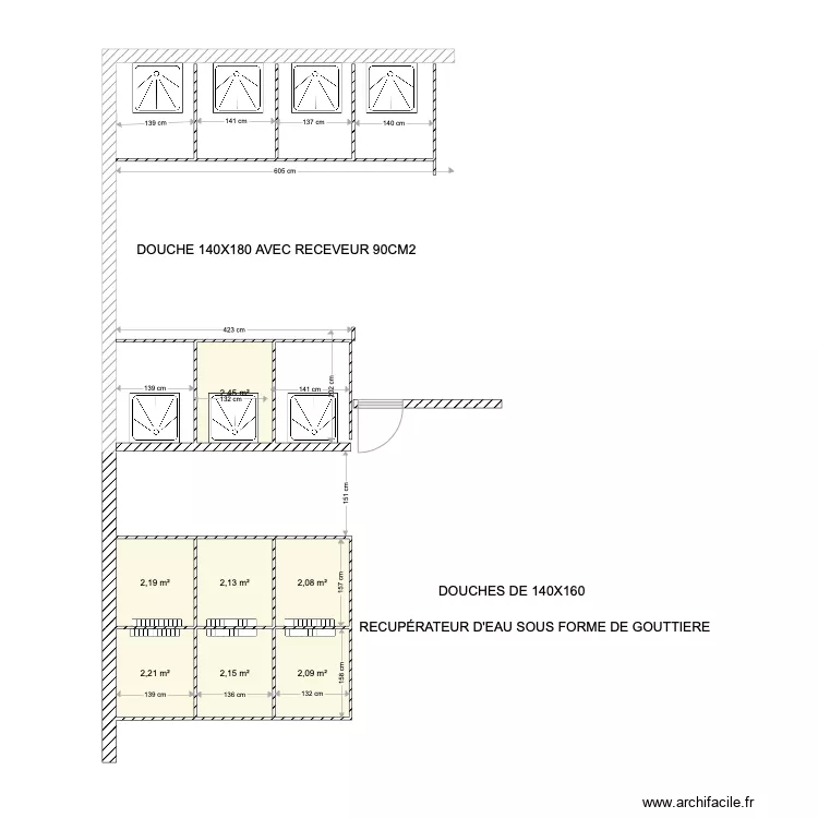 sanitaire ACCM CLERMONT FERRAND. Plan de 