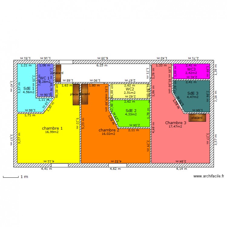 LES CHAMBRES def. Plan de 0 pièce et 0 m2