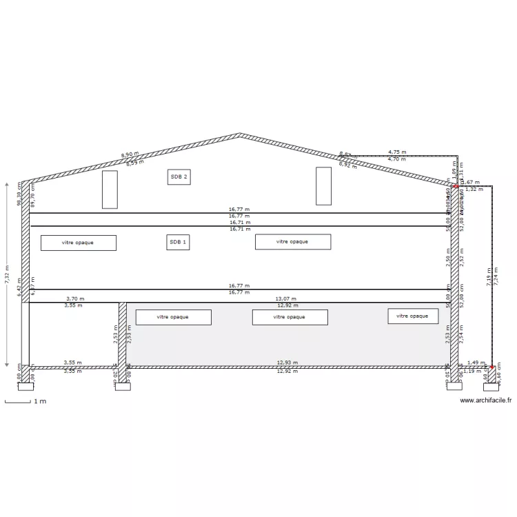 PROJET SPY - FACADE OUEST - 04-2012. Plan de 