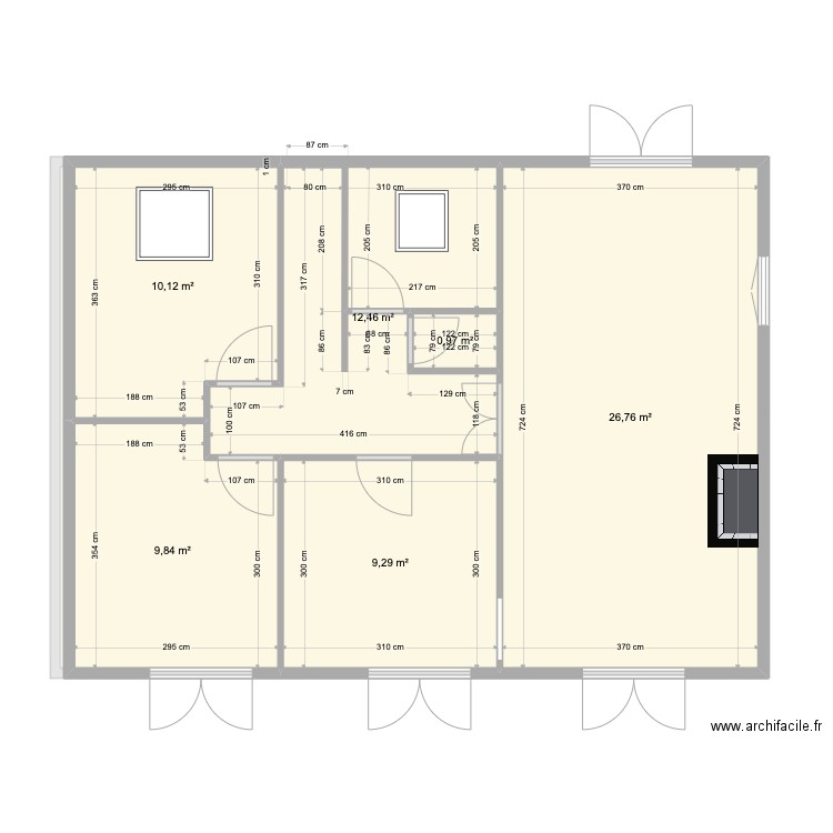 maison robert. Plan de 9 pièces et 141 m2