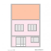 Facade arriere projet fenetre 2V inegaux