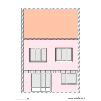 Facade arriere projet fenetre 2V inegaux