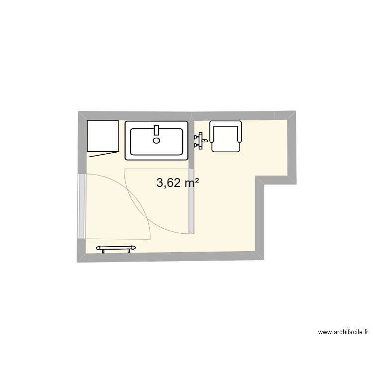 SALVAGNO. Plan de 1 pièce et 4 m2