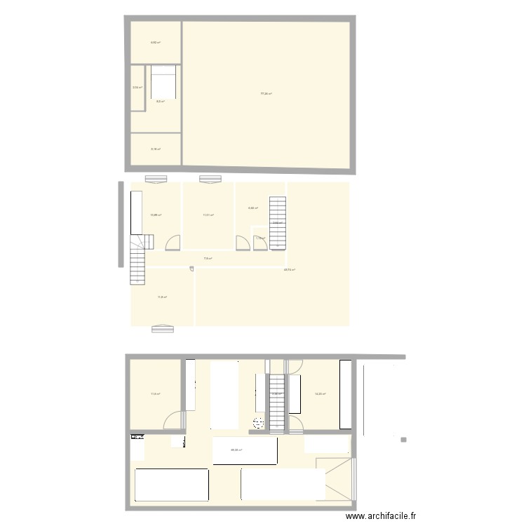 maison base. Plan de 17 pièces et 296 m2