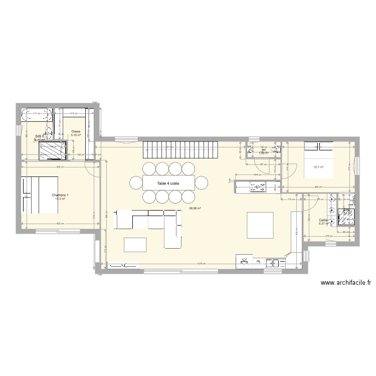 vaux 3. Plan de 0 pièce et 0 m2