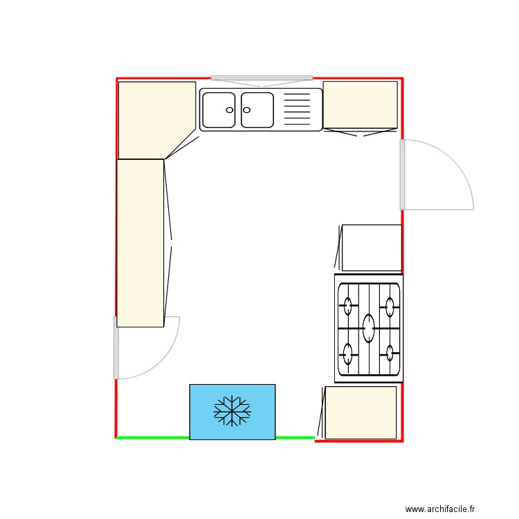 cuisine. Plan de 0 pièce et 0 m2