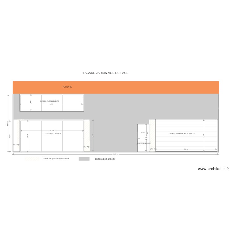 facade 1. Plan de 0 pièce et 0 m2