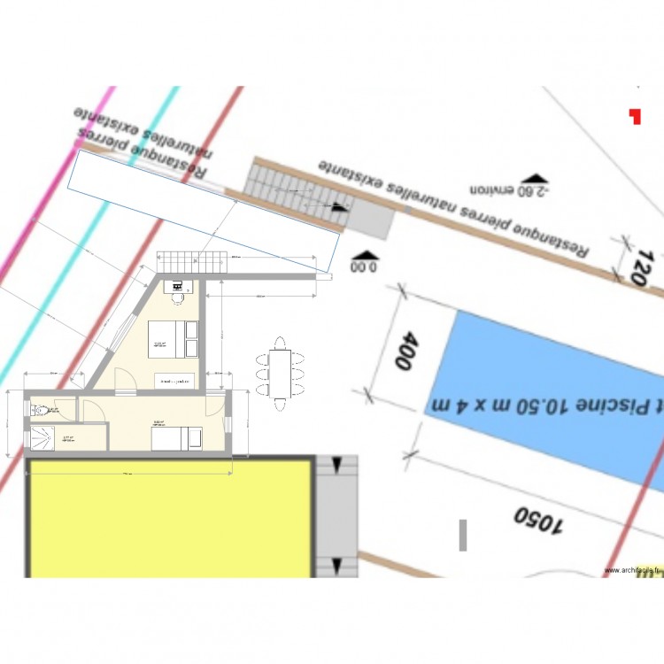 BANDOL VERIF projet plan masse 5m. Plan de 0 pièce et 0 m2