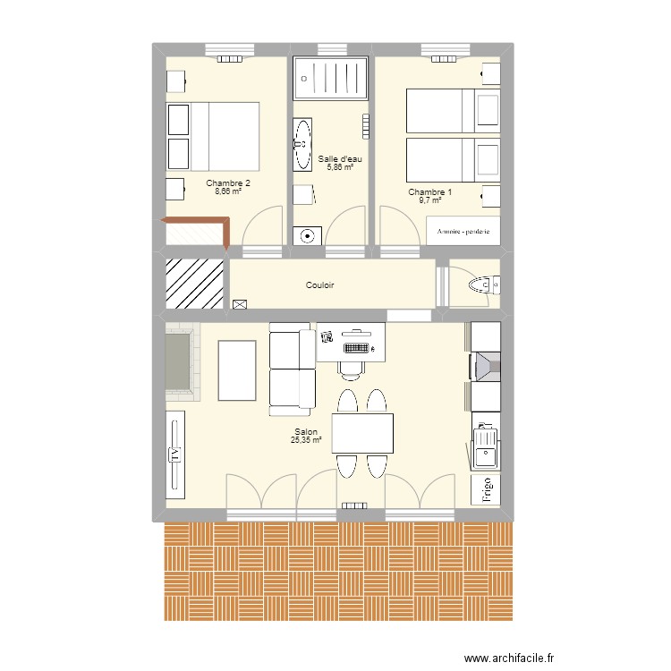 Choisy rdc. Plan de 0 pièce et 0 m2