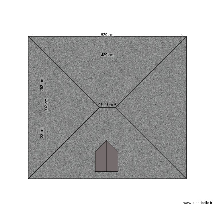 Abri de Jardin Blaison. Plan de 1 pièce et 19 m2