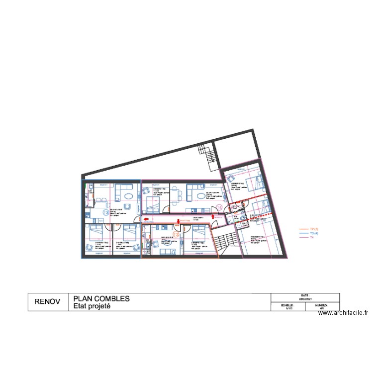 Studio 1 comble . Plan de 0 pièce et 0 m2