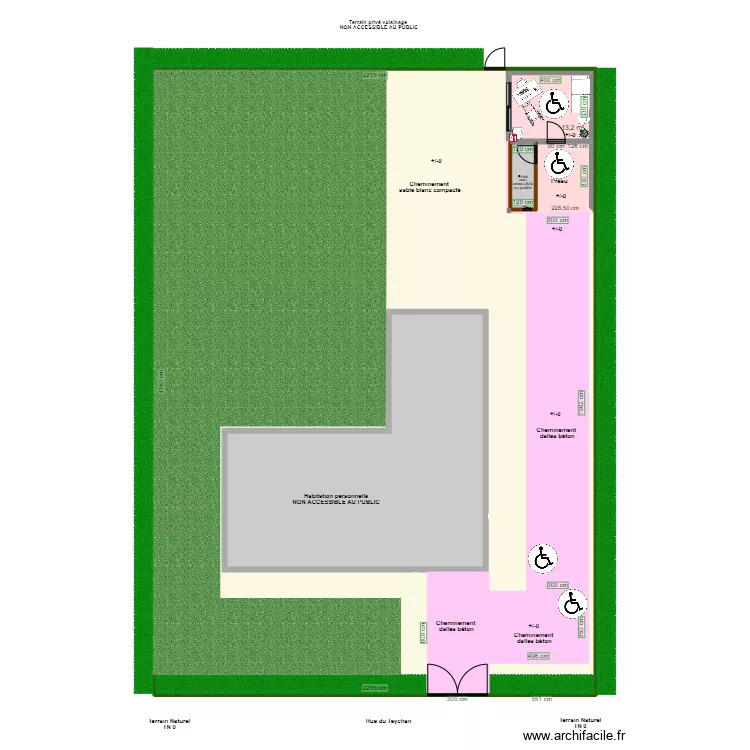 Cabinet Psychologue LE PEN Laetitia apr&egrave;s travaux espaces de rotation. Plan de 