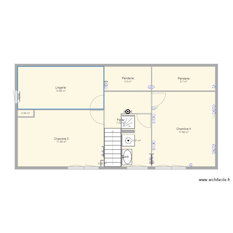 Etage. Plan de 0 pièce et 0 m2