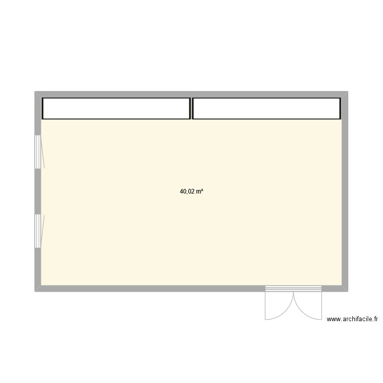 Entrepôt La Frontière - APS 1. Plan de 1 pièce et 40 m2