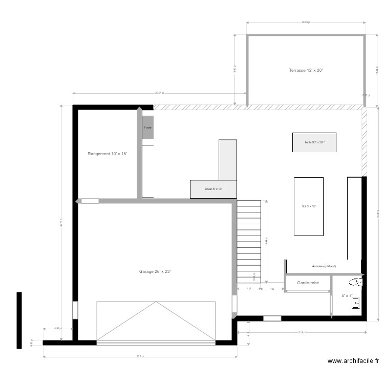 RDC. Plan de 0 pièce et 0 m2