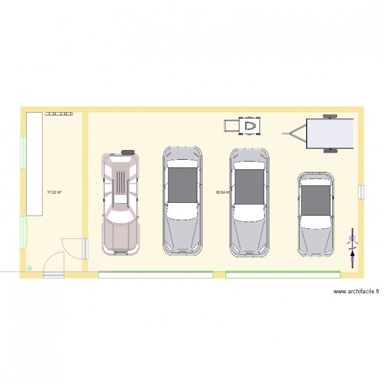 Garage plan de coupe 3. Plan de 0 pièce et 0 m2