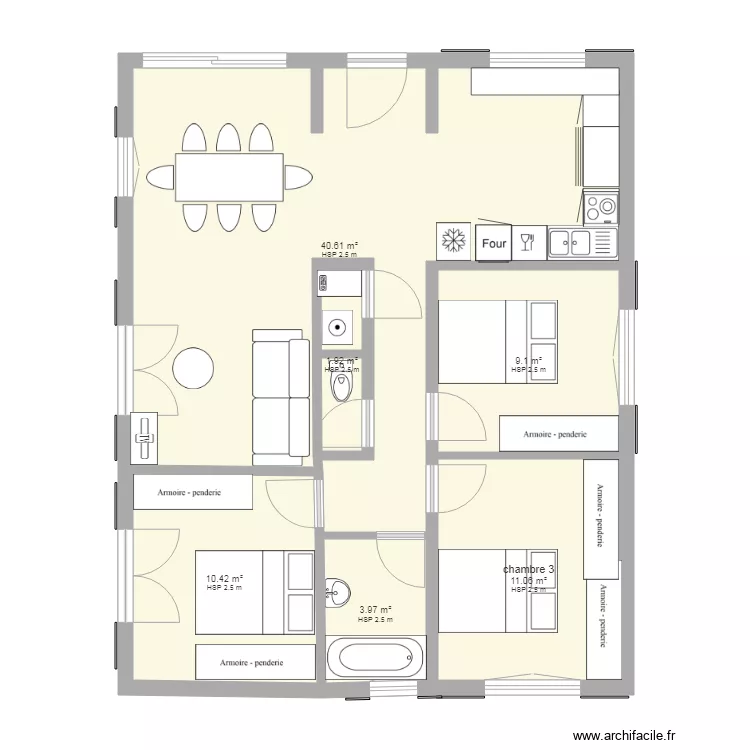 appart arlac v ALIbis. Plan de 