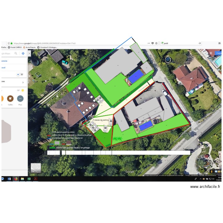 implantation du projet dans le paysage existant photo insertion ok2. Plan de 0 pièce et 0 m2