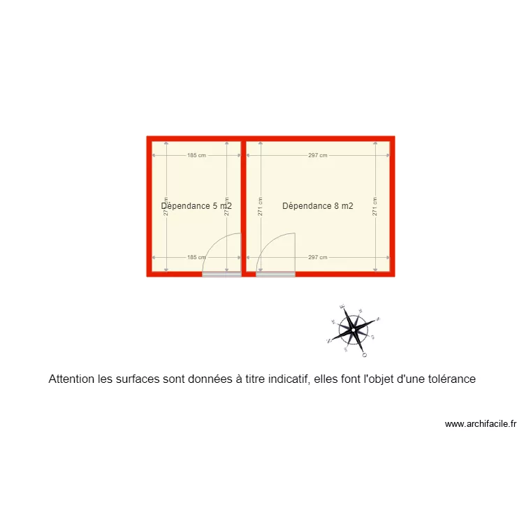 BI 1731 DEPENDANCES COTE. Plan de 