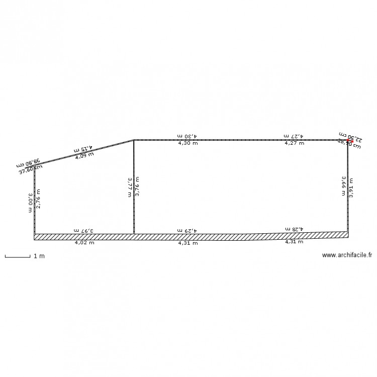 LATERALE DROITE. Plan de 0 pièce et 0 m2