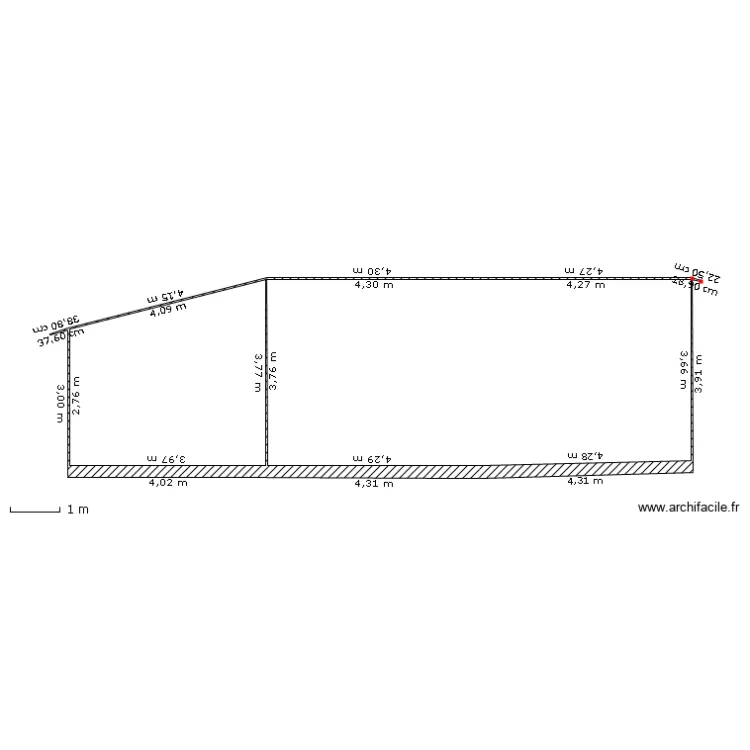 LATERALE DROITE. Plan de 