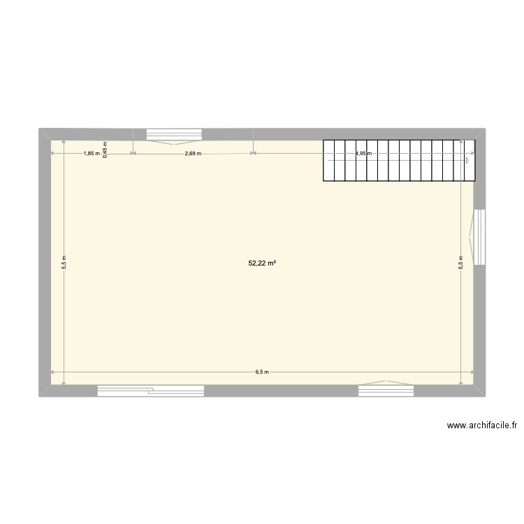 PLAN NU FENETRES ETAGE. Plan de 0 pièce et 0 m2