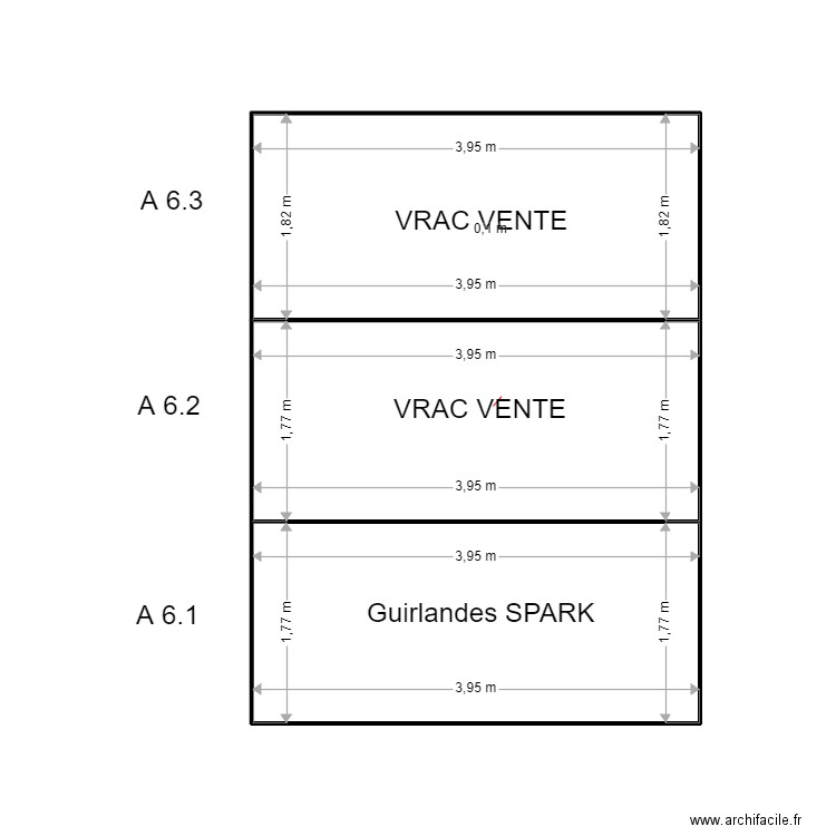 A 6. Plan de 3 pièces et 21 m2