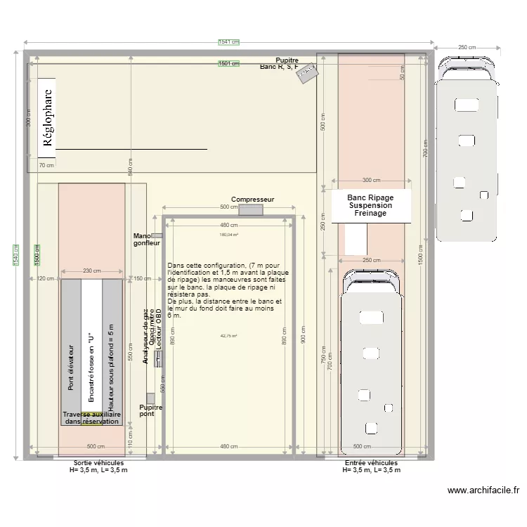 CCT VL 15 x 15 refus motiv&eacute;. Plan de 