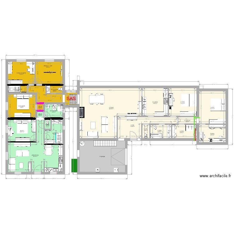 maison   annexe privée    appart 1 ch. Plan de 0 pièce et 0 m2