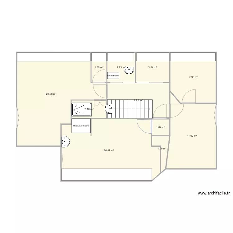 Appartement locatif. Plan de 