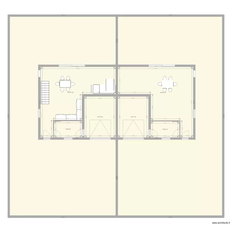 maison mitoyen. Plan de 