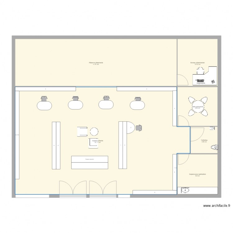 Parapharmacie 1. Plan de 0 pièce et 0 m2